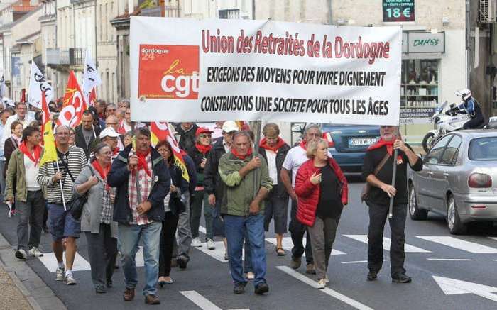 les retraites etaient mobilises perigueux