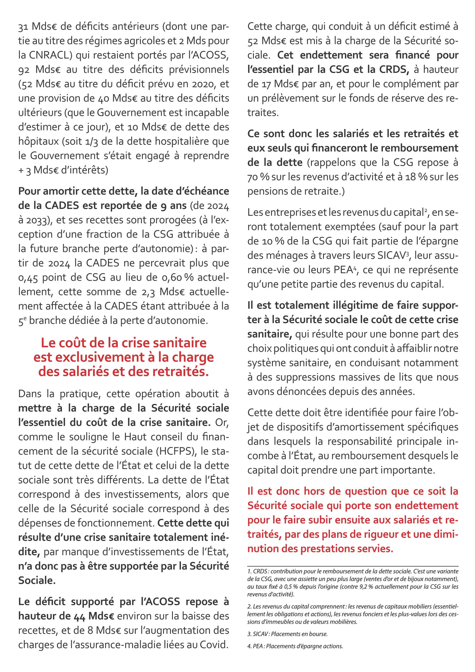 Argumentaire Transfert CADES et 5e branche sécu1 Page 2